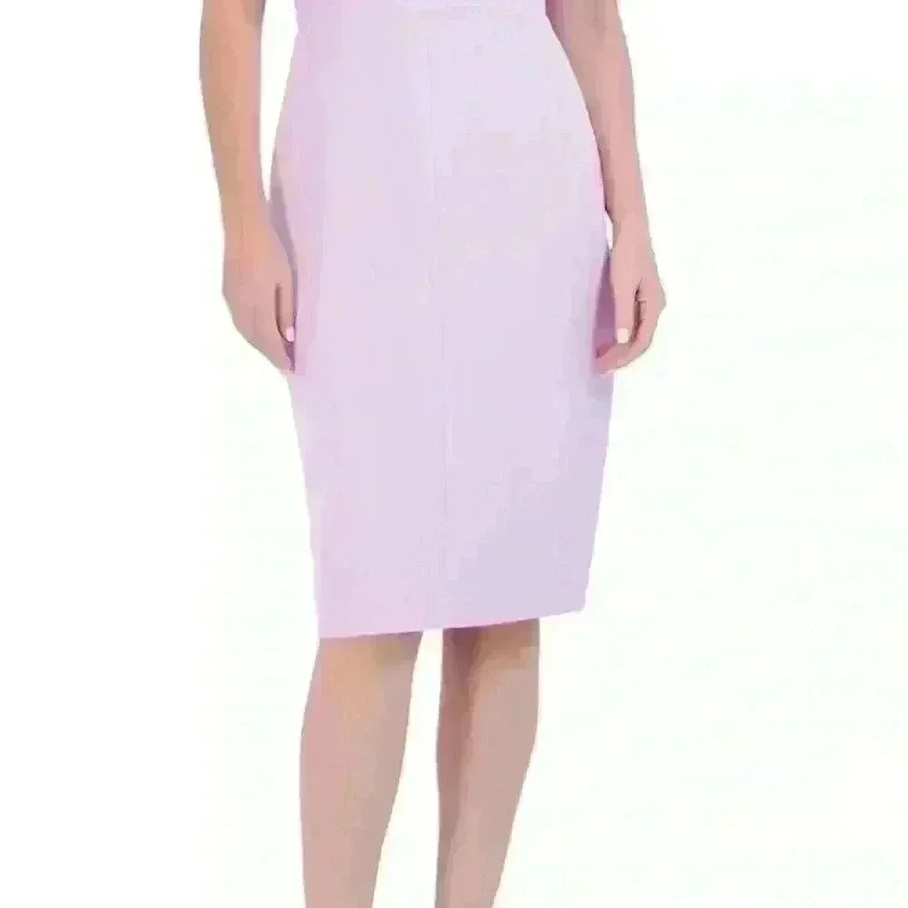 Laundry by Shelli Segal Puff Sleeve Cutout Sheath Purple Dress V-neck size  14 - Picture 5 of 10